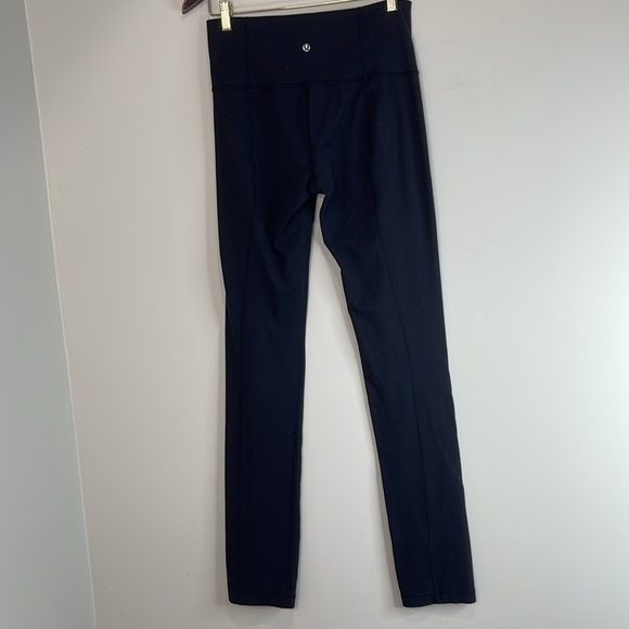 Lululemon Skinny Groove Pant II Full-On Luon (Roll Down) Black High Waisted 6 - Picture 7 of 8